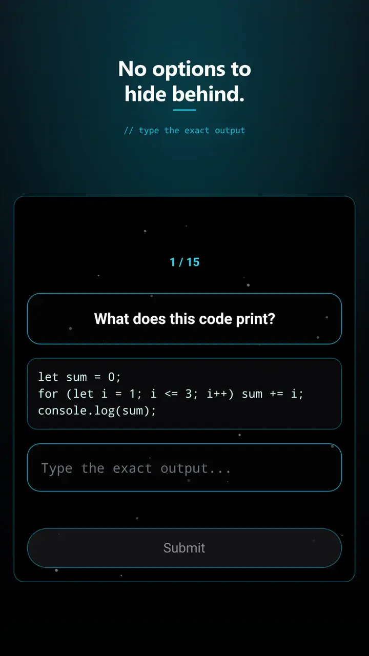 A typed-answer question with no options to pick from